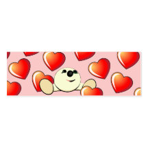 Valentine-Lesezeichen Visitenkartenvorlage