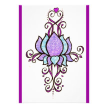 Valentines Hennastrauch-Lotos-Blume Ankündigungen