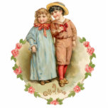 Valentines-Verzierungs-Karte und Geschenk - Gesche Foto Figur