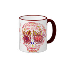 Valentines-Zuckerschädel-Liebe-Becher Tee Tassen
