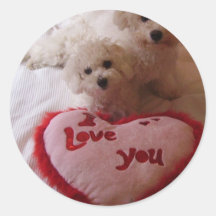 Valentinsgruß-Babys Runde Sticker