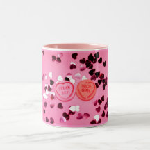 Valentinsgruß-Becher Kaffeehaferl