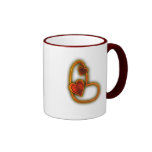 Valentinsgruß-Glühen-Monogramm-Becher Tee Haferl