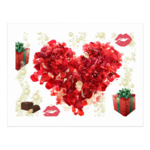 Valentinsgruß-Herz Postkarte