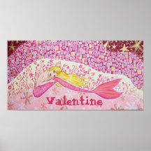 Valentinsgruß-Meerjungfrau-Plakat