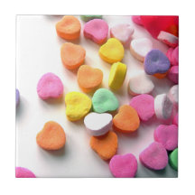 Valentinstag-Herz-Süßigkeits-Fliese