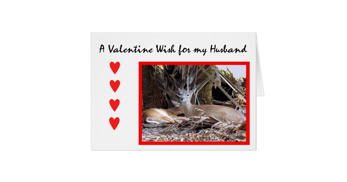Valentinstag Karte Fur Ehemann Mit Rotwild Gruskarte Zazzle Valentinstag Karte Fur Ehemann Mit Rotwild Gruskarte Zazzle