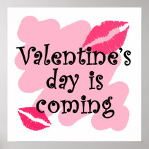 Valentinstag kommt posterdrucke