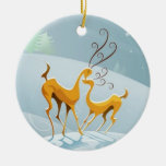 Valuegem küssende Ren-Weihnachtsverzierung Ornament