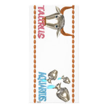 Valxart Taurus Aquarius astrology friendship Custom Photo Card