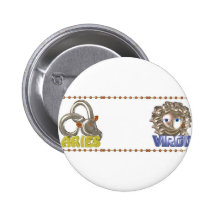 Valxart Widder-Jungfrautierkreisfreundschaft Anstecknadelbutton