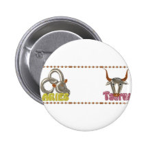 Valxart Widder-Stiertierkreisfreundschaft Buttons
