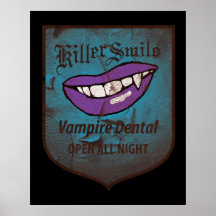Vampir zahnmedizinisch poster