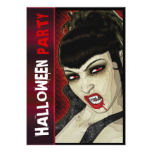 Vampire-Party-Comic-Spaßkinder Individuelle Ankündigskarten