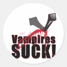 Vampires SIND ZUM KOTZEN 4 Runder Aufkleber