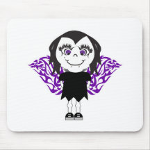 Vampirs-Engels-Mädchen-Stammes- Flügel Mousepads