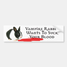 Vampirs-Kaninchen-Autoaufkleber
