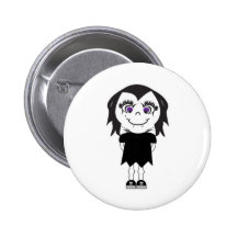 Vampirs-Mädchen-voller Körper Anstecknadelbutton