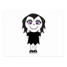 Vampirs-Mädchen-voller Körper Postkarten