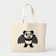 Vampirs-Panda Leinentasche