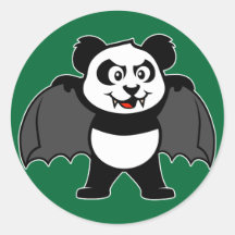 Vampirs-Panda Runde Sticker