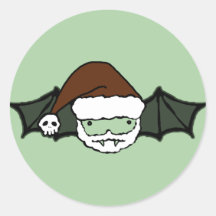 Vampirs-Sankt-Schläger Runder Sticker