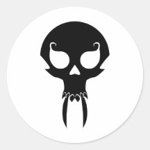 Vampirs-Schädel Runder Sticker