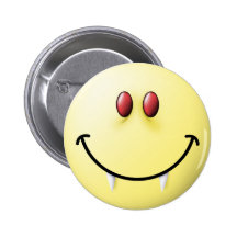 Vampirs-smiley-Gesicht Anstecknadelbuttons