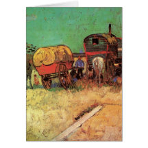 Van Gogh; Lager der Sinti und Roma mit Wohnwagen Karte