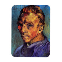 Van Gogh - Selbstporträt 2 Rechteckige Magnete