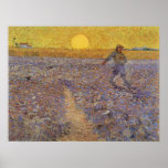 VAN GOGH - SOWER MIT UNTERGEHENDER SONNE PLAKAT