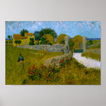Van- Goghbauernhaus in Provence Plakatdruck