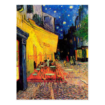 Van- Goghcafé-Terrasse-Vintage feine Kunst Postkarten