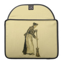 Van- Goghfrau mit einer Besen-schönen Kunst Sleeves Für MacBook Pro