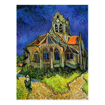 Van- Goghkirche an Auvers Post-Impressionismus Postkarten