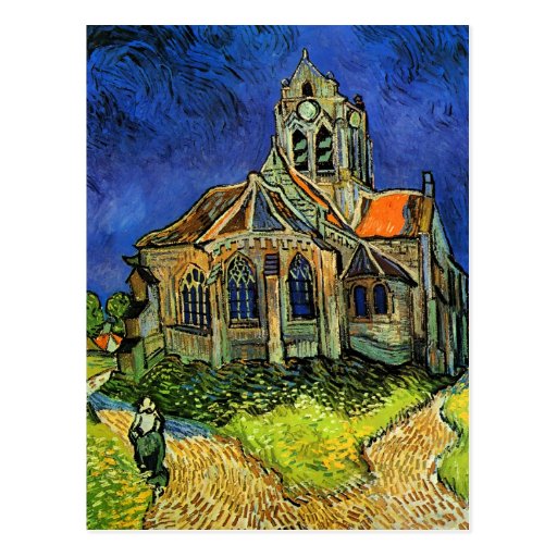 Van- Goghkirche an Auvers Post-Impressionismus Postkarten