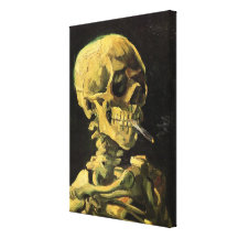 Van- Goghschädel mit brennender Zigarette, Vintage Gespannte Galeriedrucke