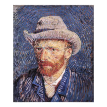 Van- Goghselbstporträt mit geglaubtem Hut Kunstphoto