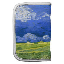 Van- Goghweizen-Feld unter bewölktem Himmel Mappen
