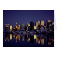 Vancouver-Skyline, Britisch-Columbia, Kanada Karten