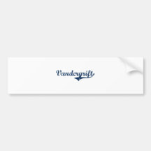 Vandergrift Pennsylvania klassischer Entwurf Autoaufkleber