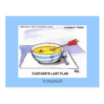 Vanillepuddinge dauern Flan-lustige Cartoon-Postka