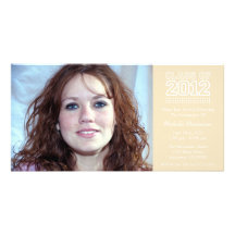 Varsity-Klasse von Abschluss 2012 (Creme) Bild Karte