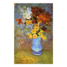 Vase mit Gänseblümchen und Anemonen - Van Gogh Foto Drucke