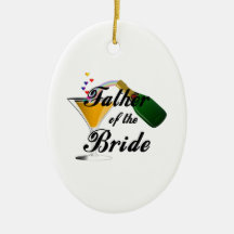 Vater des Braut-Champagne-Toasts Weihnachtsbaum Ornament