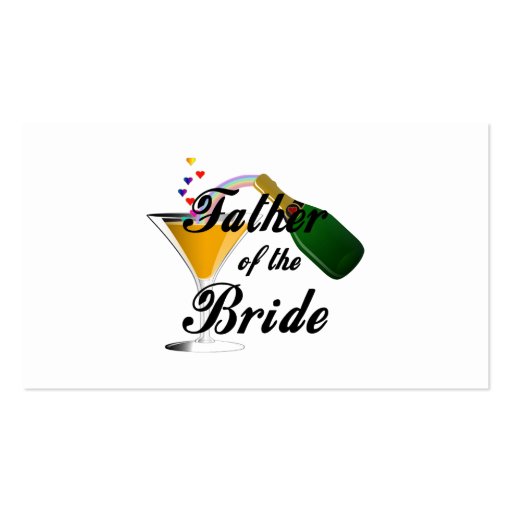 Vater des Braut-Champagne-Toasts Visitenkarte