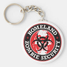 Vaterland-Zombie-Sicherheits-Schädel - Rot Schlüsselanhänger