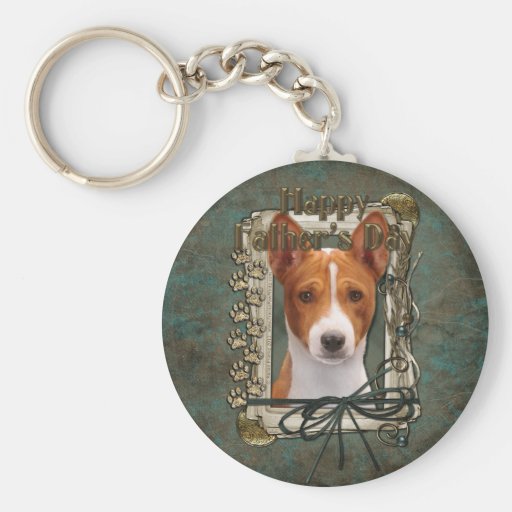 Vatertag - Steintatzen - Basenji Schlüsselbänder