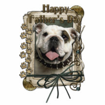 Vatertag - Steintatzen - Bulldogge Foto Skulpturen