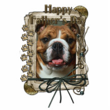 Vatertag - Steintatzen - Bulldogge Photo Statuen